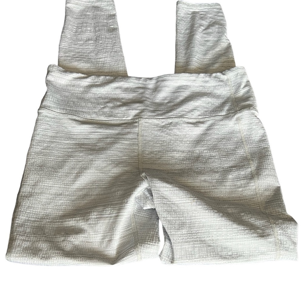 Athleta Jacquard gray and white Highwaisted  Leggings size L - Picture 5 of 7